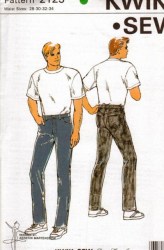 2124 MR DENIM POCKET JEANS KWIK SEW PATTERN 36-42''WST